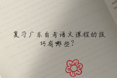 復習廣東自考語文課程的技巧有哪些？