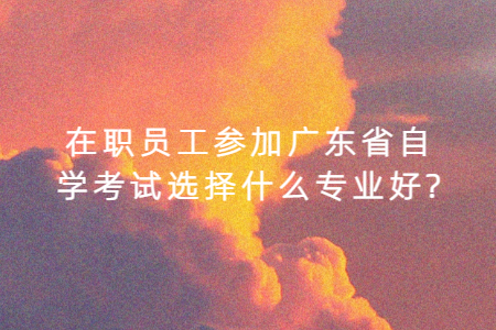 在職員工參加廣東省自學(xué)考試選擇什么專業(yè)好?